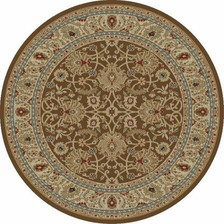CONCORD GLOBAL TRADING 7 ft. 10 in. Ankara Mahal - Round, Brown 65589